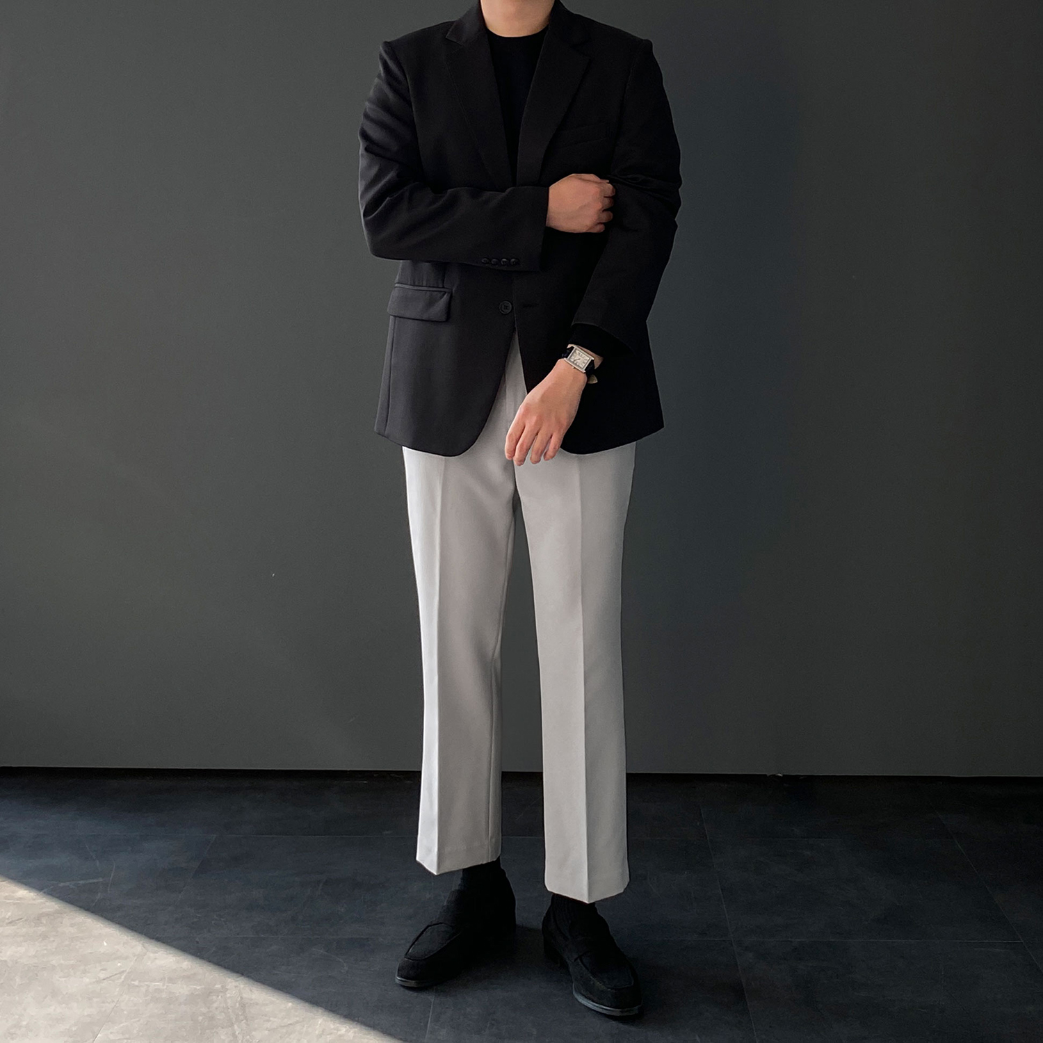 1+1 남자슬랙스 정장바지 기지바지 구김없는슬랙스 - 상세 이미지 3