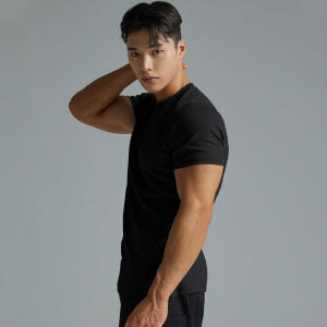 허니컴 드라이 쿨론 쿨티 기능성 쿨링 무지 레이어드 반팔 운동 헬스 티셔... 착용 후기 | 사이즈/핏 총정리 - 상품 이미지 2