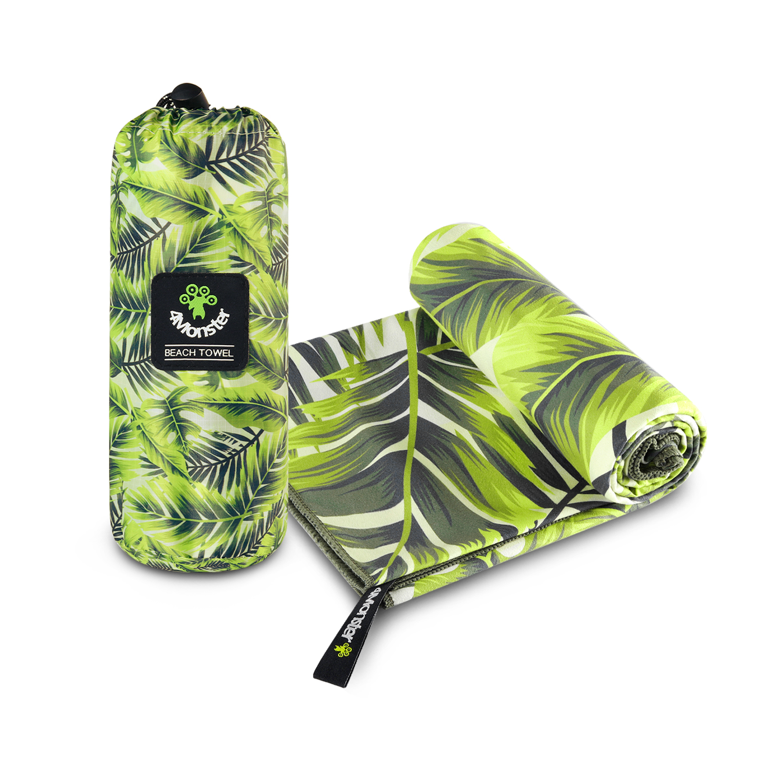 트로피칼 비치타월 파우치 극세사 타월 대형 다용도 수건 팜트리