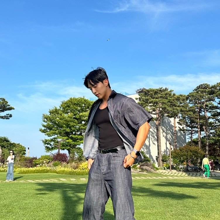 남자 데님 반팔셔츠 여름용 생지데님 셔츠 - 상세 이미지 4