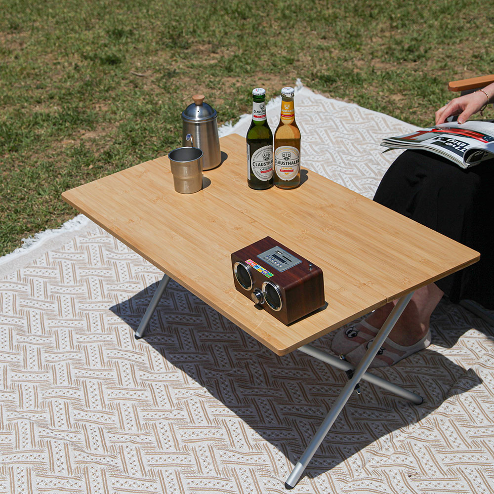 빈슨메시프 원액션테이블 우드 경량 캠핑테이블 접이식 휴대간편 감성테이블