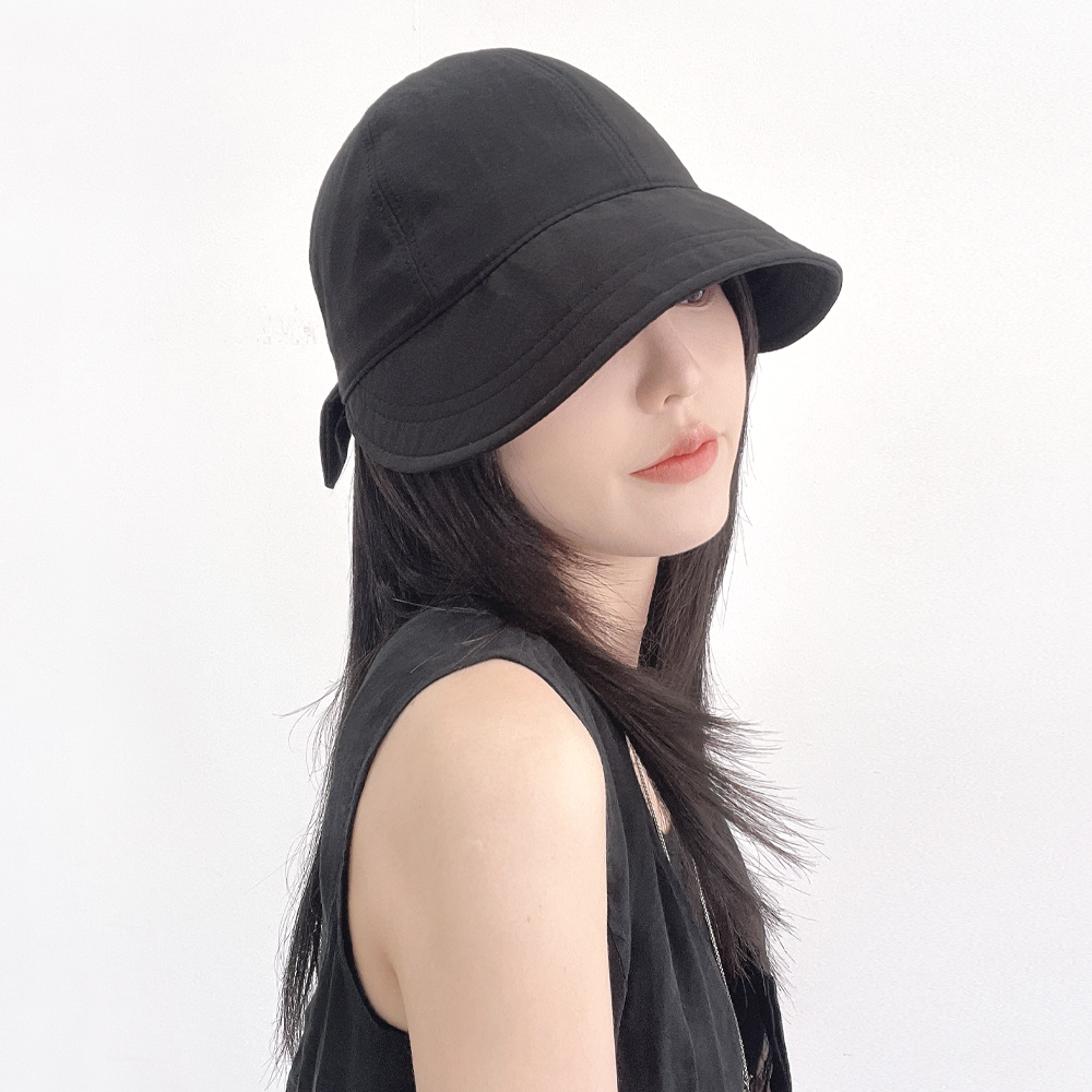 츄르미 리본 바스락 여름 여성 보넷 휴양지 벙거지모자 버킷햇 - 상세 이미지 2