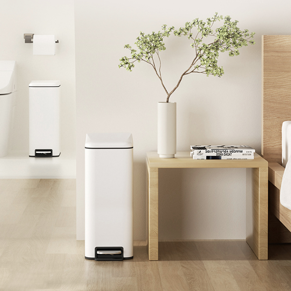 냄새안나는쓰레기통 실내용 화장실 철 틈새 페달휴지통 10리터