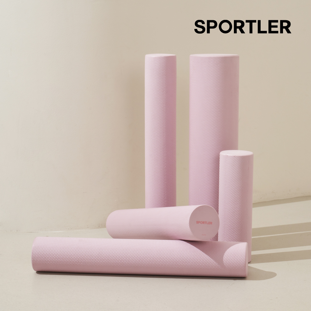 스포틀러 EVA 슬림 폼롤러 60cm 얇은 필라테스 스트레칭 종아리 요가 마사지 목 지압