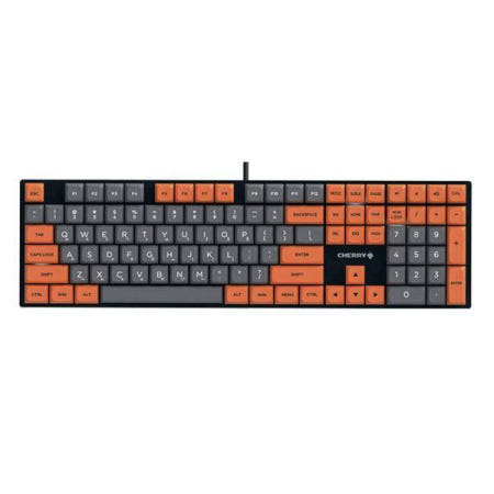 CHERRY KC200 MX2A 기계식 (적축) 게이밍 키보드 (그레이오렌지)