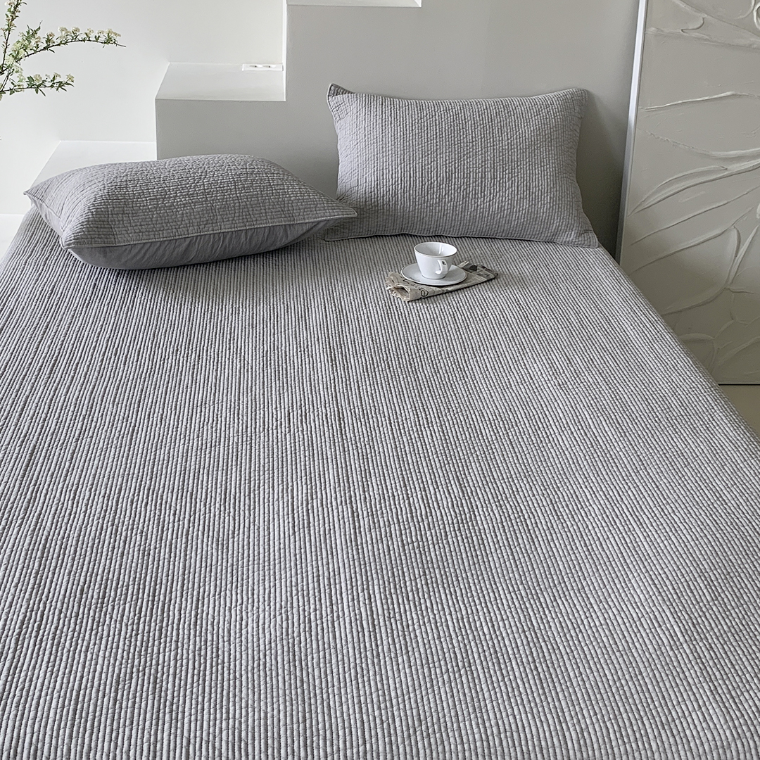 모제무드 라인누빔 오가닉 순면 피그먼트 침대패드 이스턴킹 Q