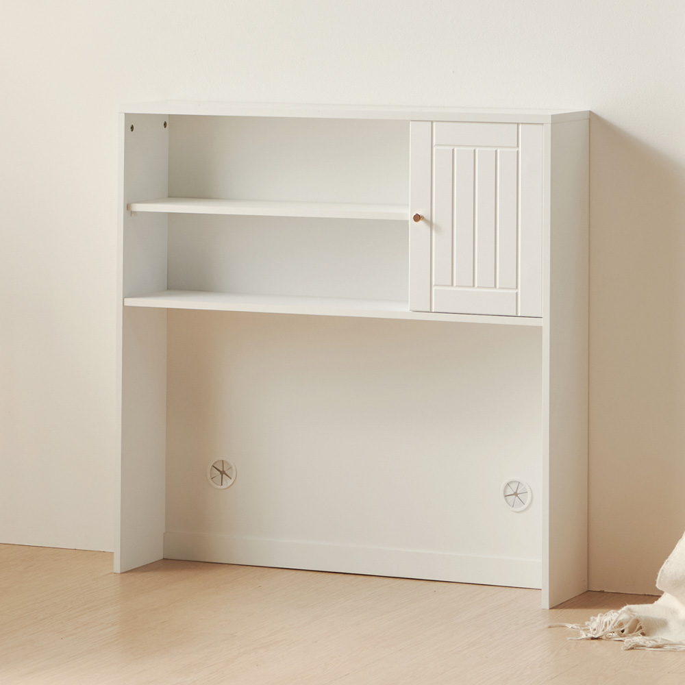 바랑 홈카페장 주방수납장 상부장 그릇장식장 팬트리 맘마존 선반 1000x235x1010mm, 3단, 화이트 - 상품 이미지