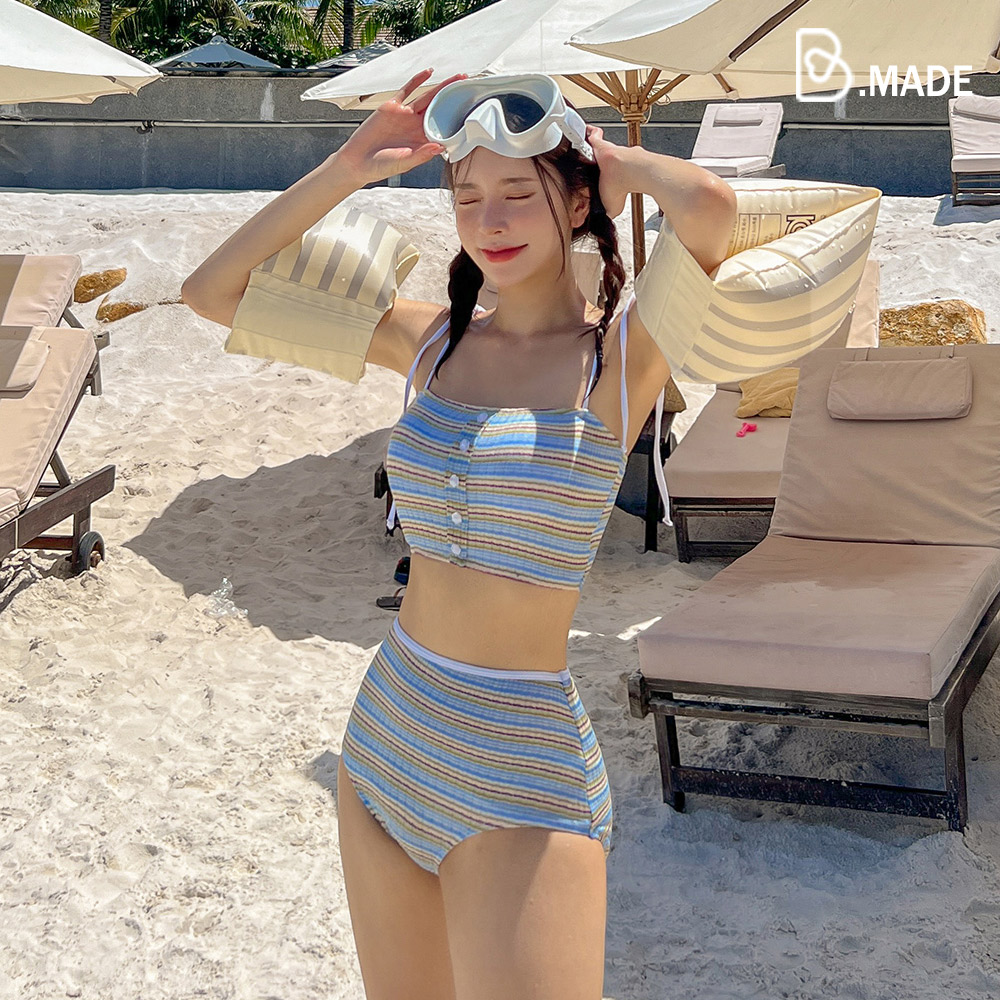 [비키비키] 알로하 니트 비키니 : 비키비키