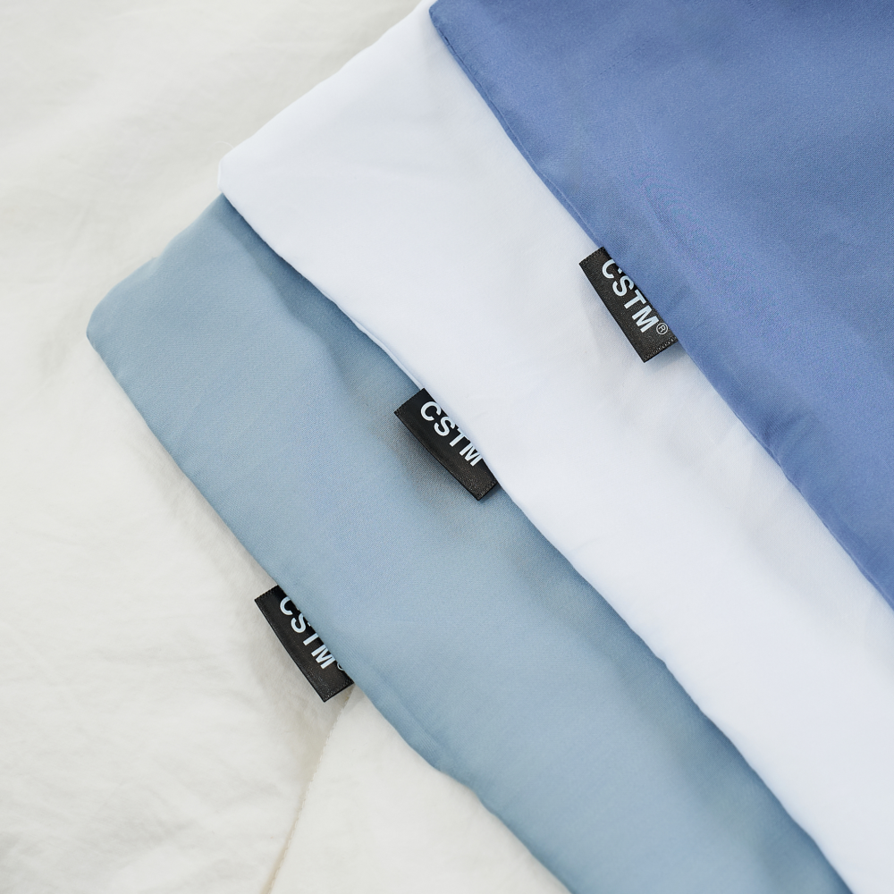 CSTM 텐셀 친환경 순면 자루형 베겟잎 베갯잇 베개피 누빔 냉감 베개 커버 4060