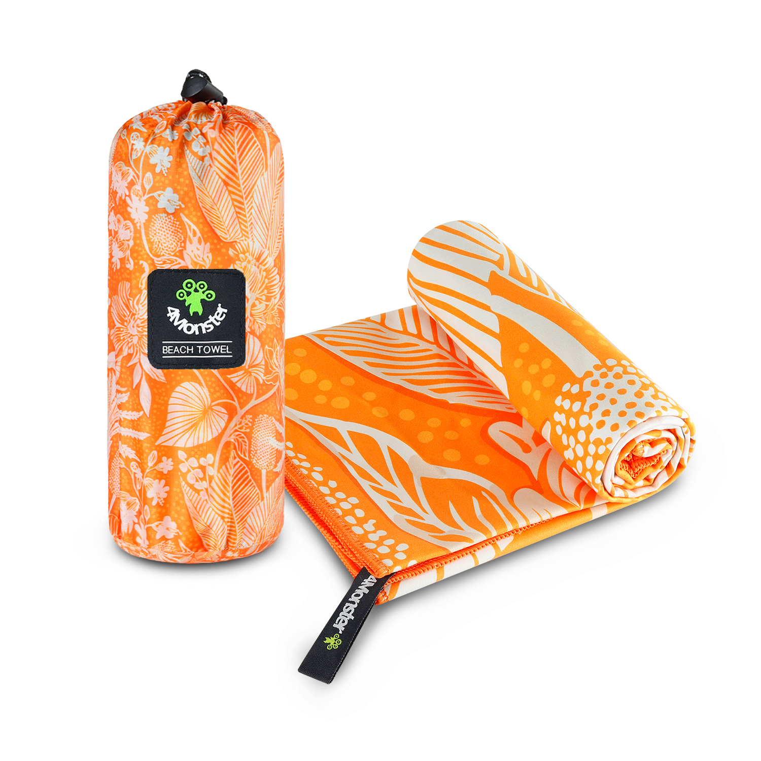 트로피칼 비치타월 파우치 극세사 타월 대형 다용도 수건 만다린