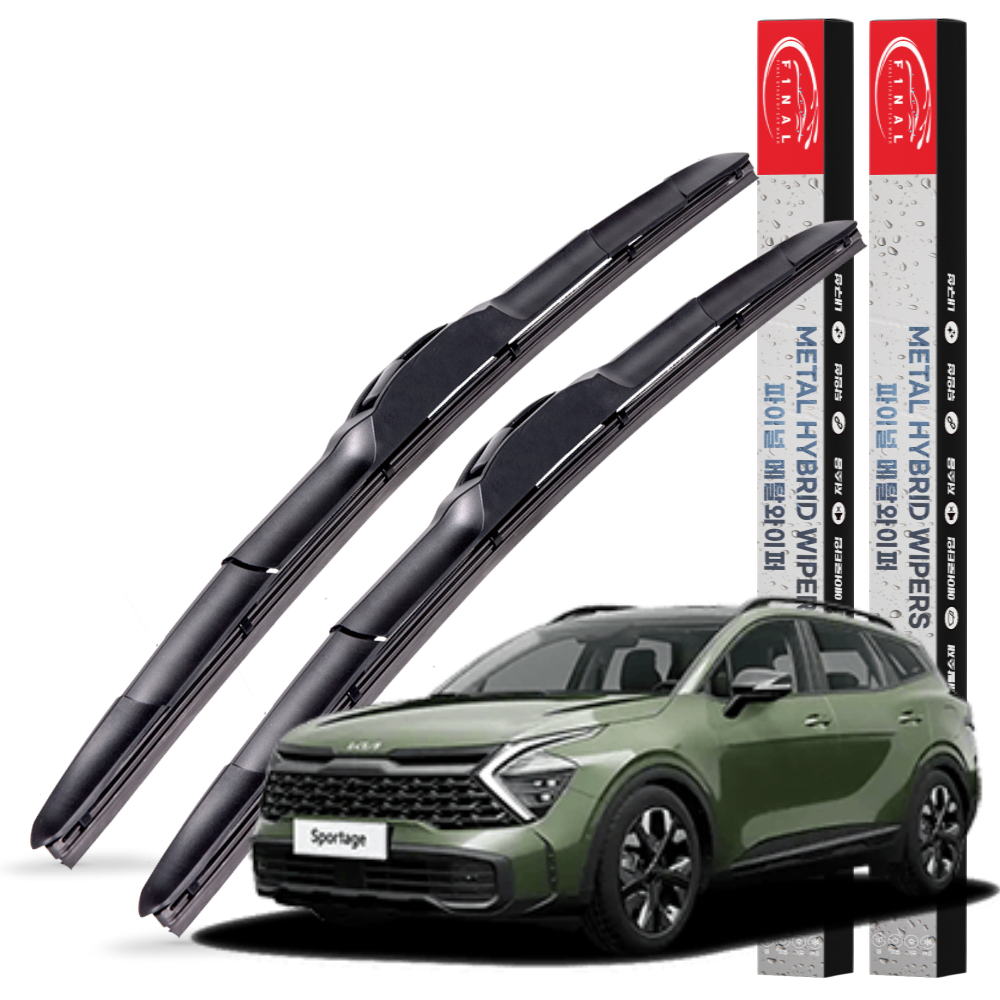 1+1 기아 자동차 스포티지 전차종 메탈 하이브리드 와이퍼 윈도우브러쉬 3S 650+450mm - 메인 이미지