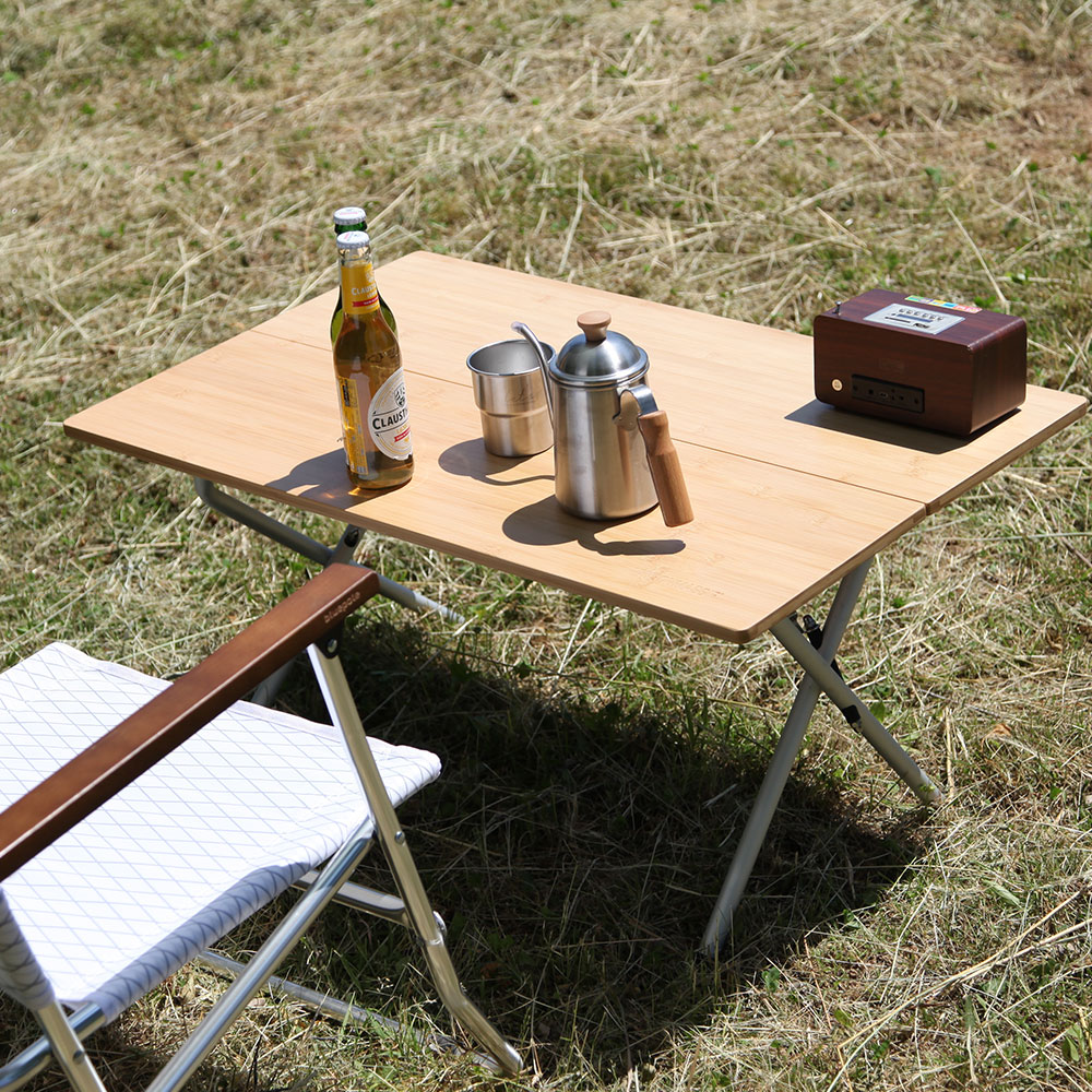 빈슨메시프 원액션테이블 우드 경량 캠핑테이블 접이식 휴대간편 감성테이블