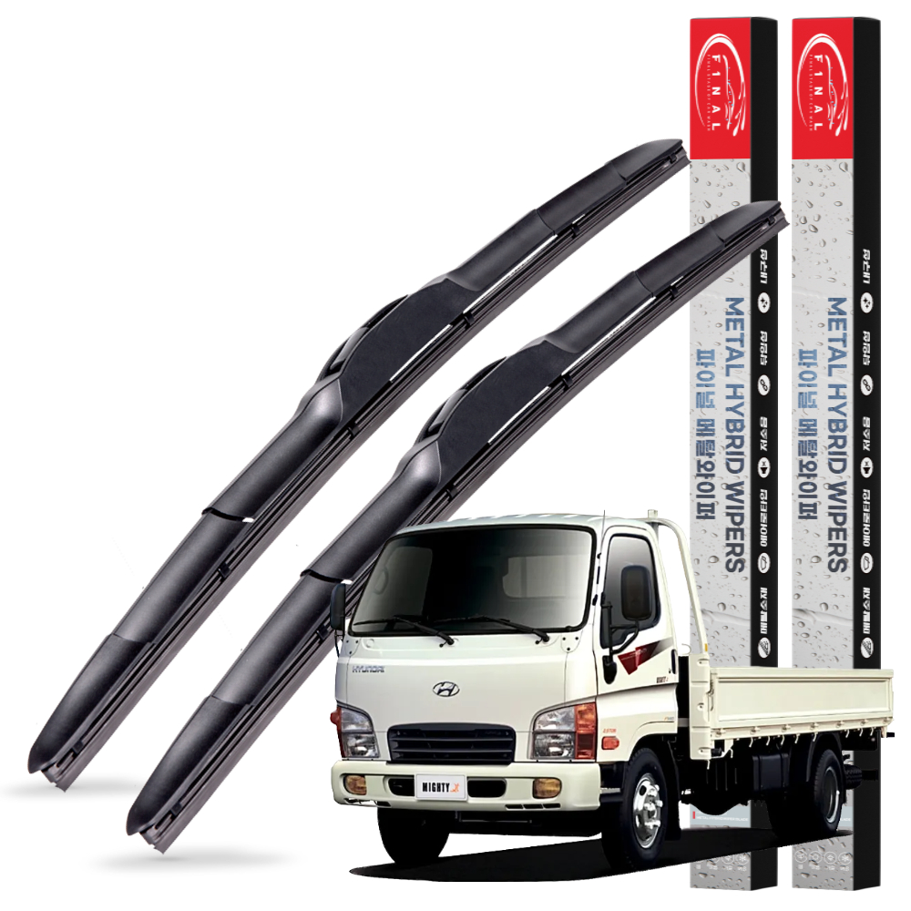 1+1 현대 자동차 마이티 전차종 메탈 하이브리드 와이퍼 윈도우브러쉬 3S 500+500mm - 상세 이미지 2