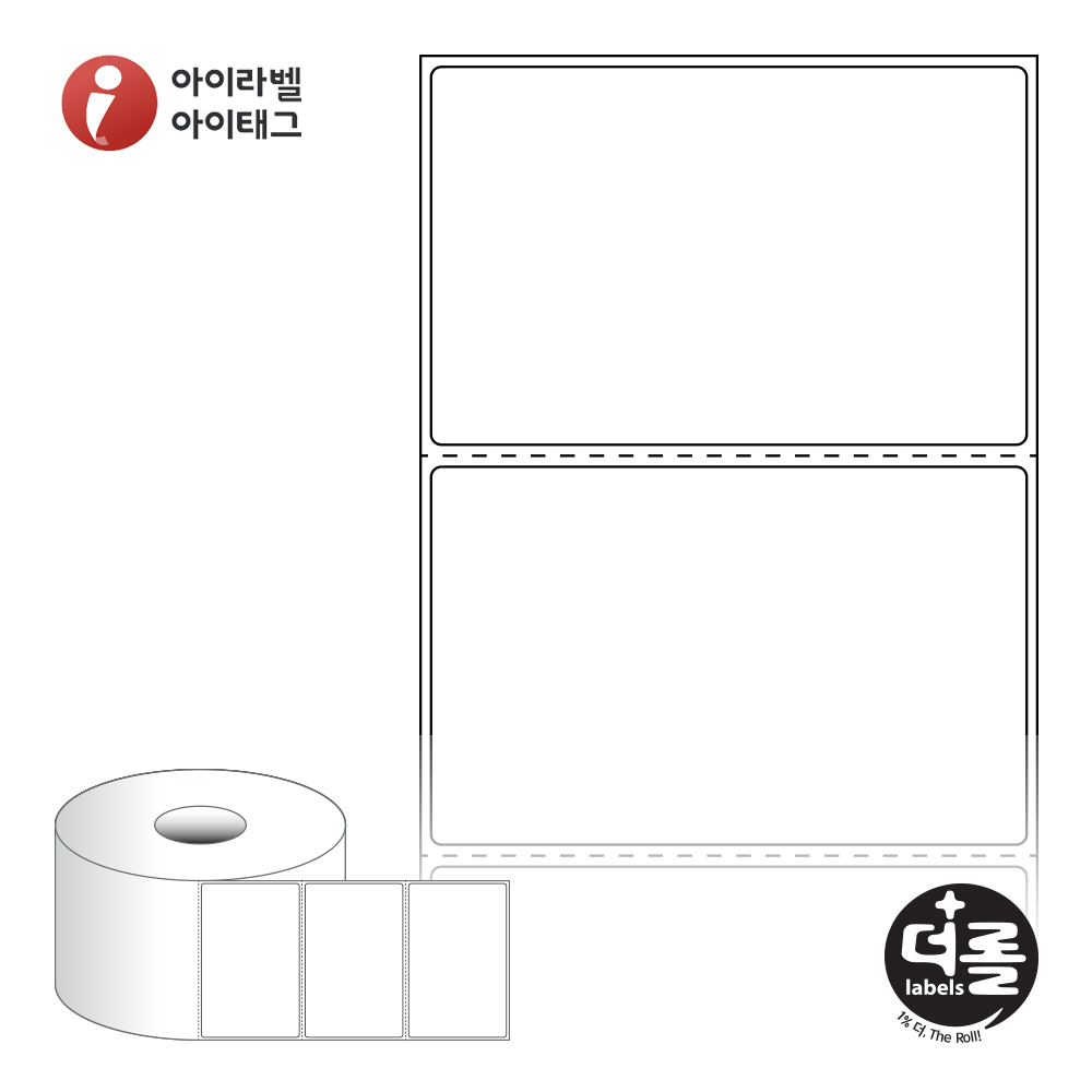 더롤라벨 RS8554DT 바코드 라벨지 85x54 흰색 감열지 40지관 1,000라벨 리본 불필요