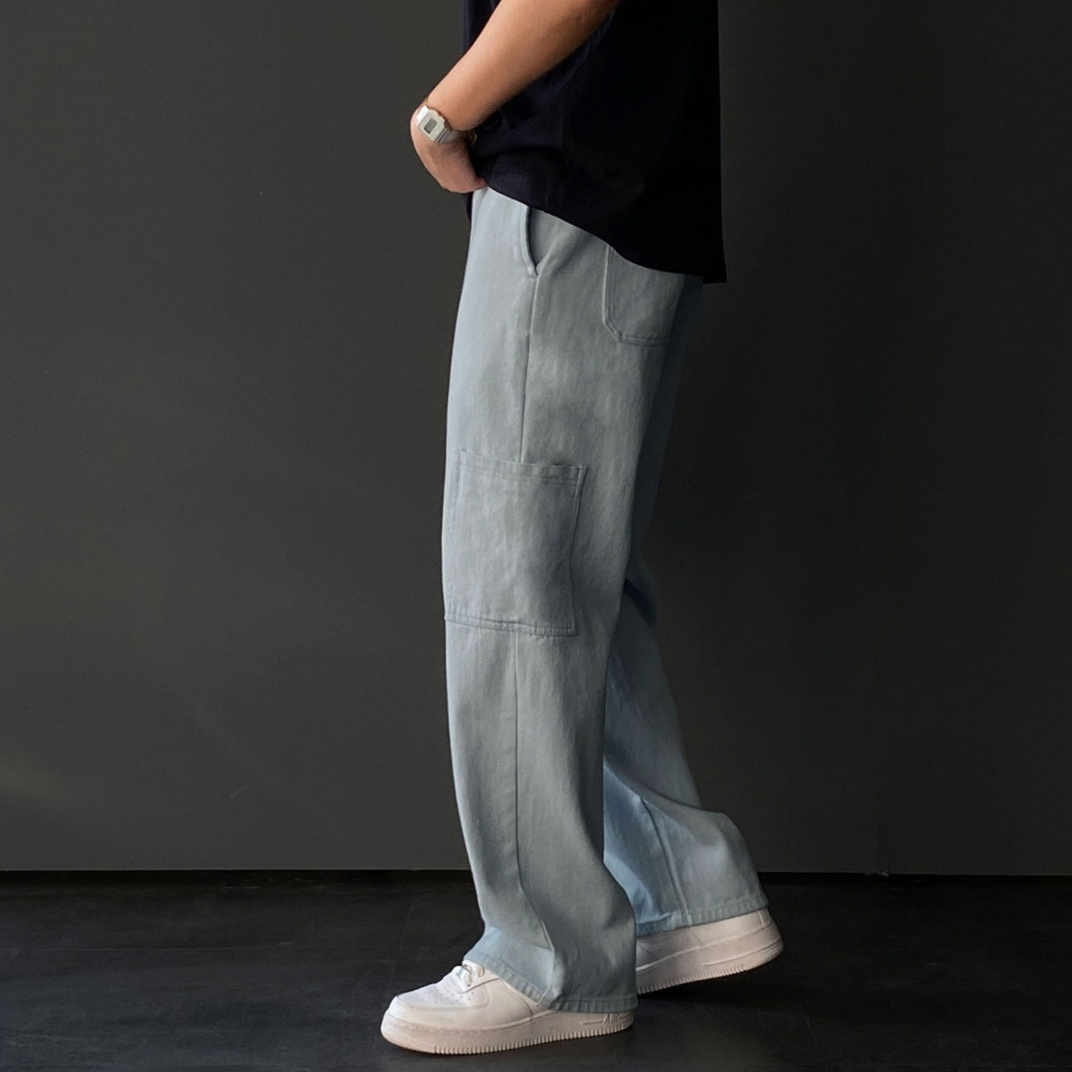 카펜터팬츠 워크팬츠 남자와이드팬츠 - 상세 이미지 4