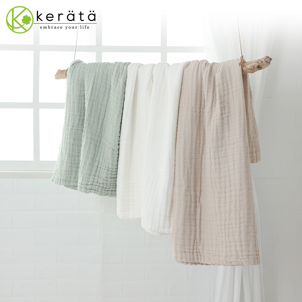 케라타 유아목욕타월 거즈형 6겹 겉싸게 포대기 3SET