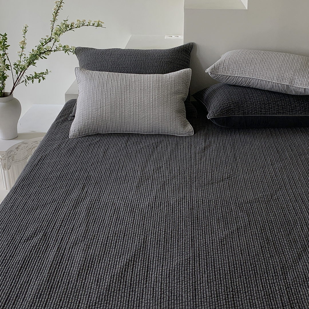 모제무드 라인누빔 오가닉 순면 피그먼트 침대패드 이스턴킹 Q