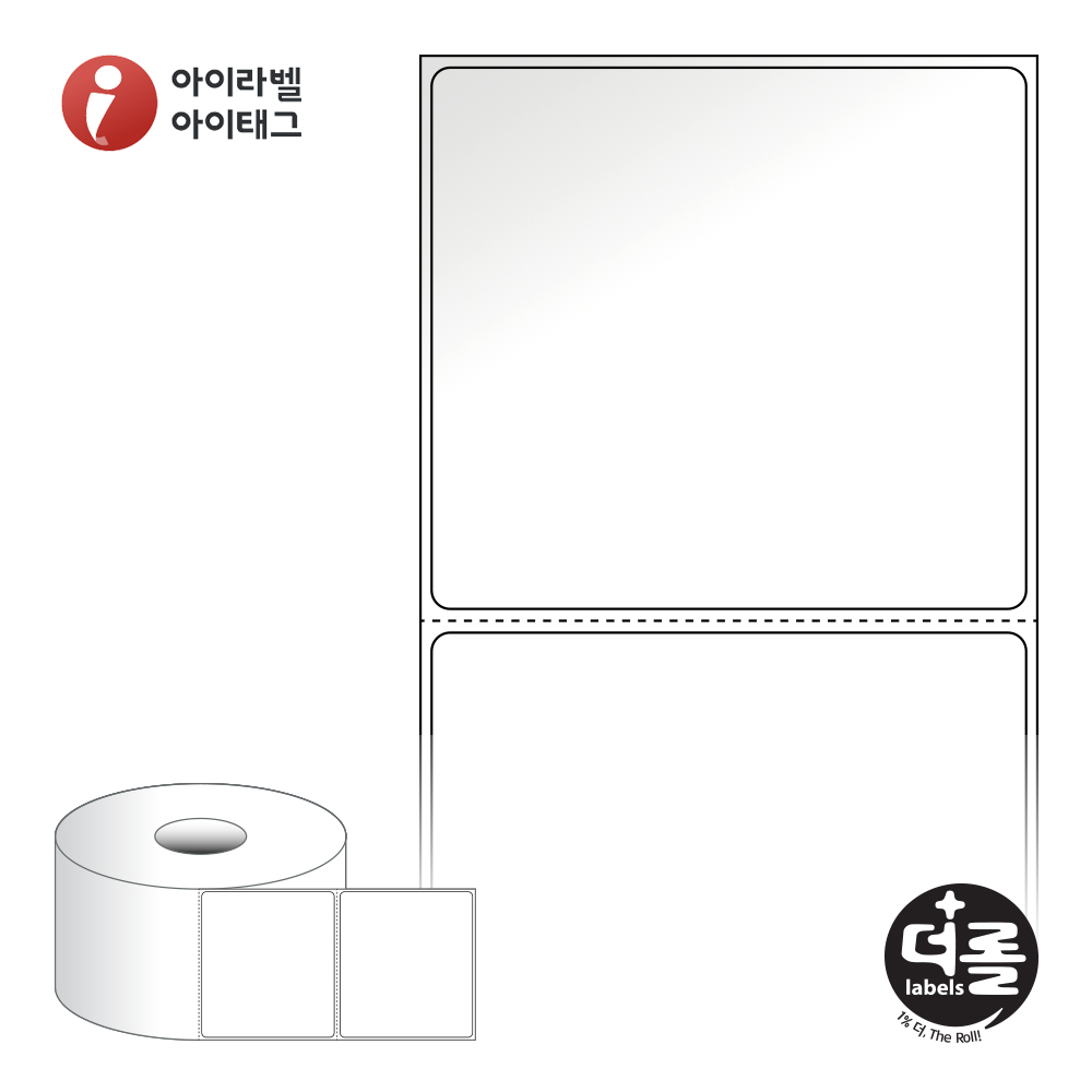 더롤라벨 RS8073LG 바코드 라벨지 80x73 흰색 아트 광택 40지관 1,000라벨 리본 필요 - 메인 이미지