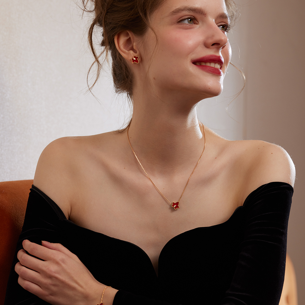 롤라로즈 Ivy 커넬리언 비즈 펜던트 목걸이 LR50039 - 상세 이미지 2