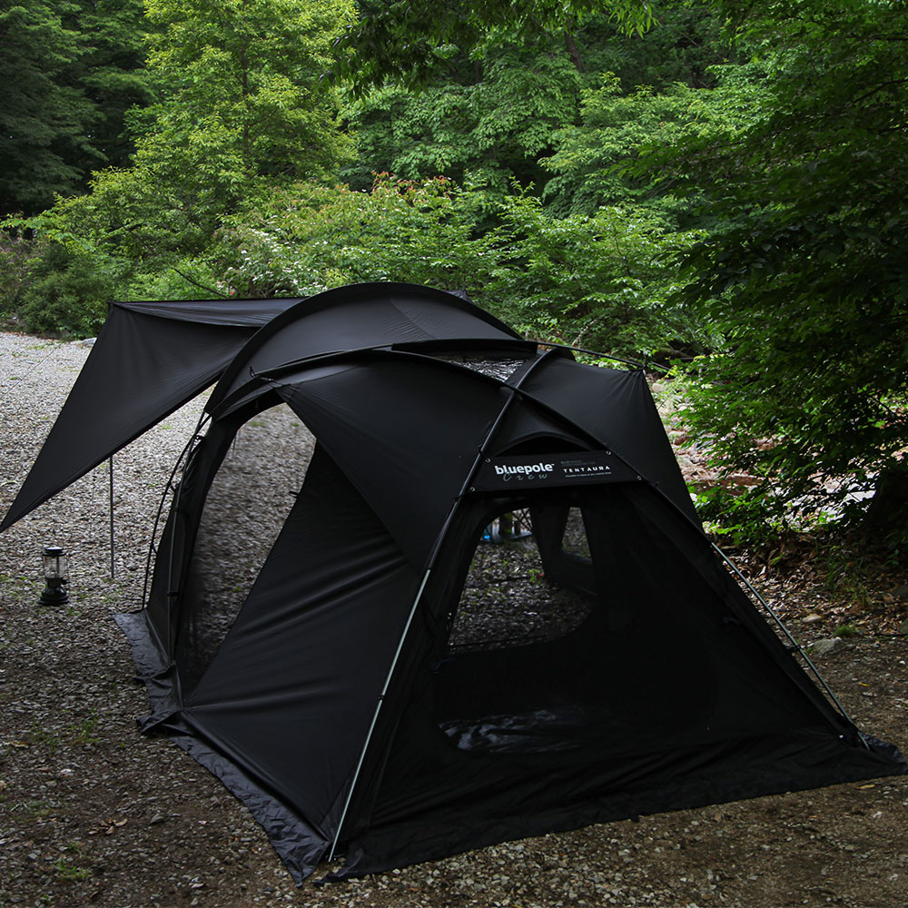 블루폴 아우라 텐트 세미 리빙쉘 돔 캠핑텐트 섀도우블랙