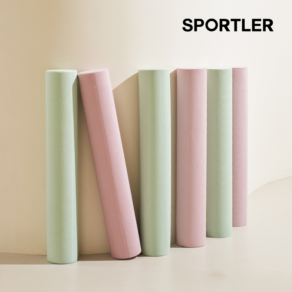 스포틀러 EVA 슬림 폼롤러 60cm 얇은 필라테스 스트레칭 종아리 요가 마사지 목 지압