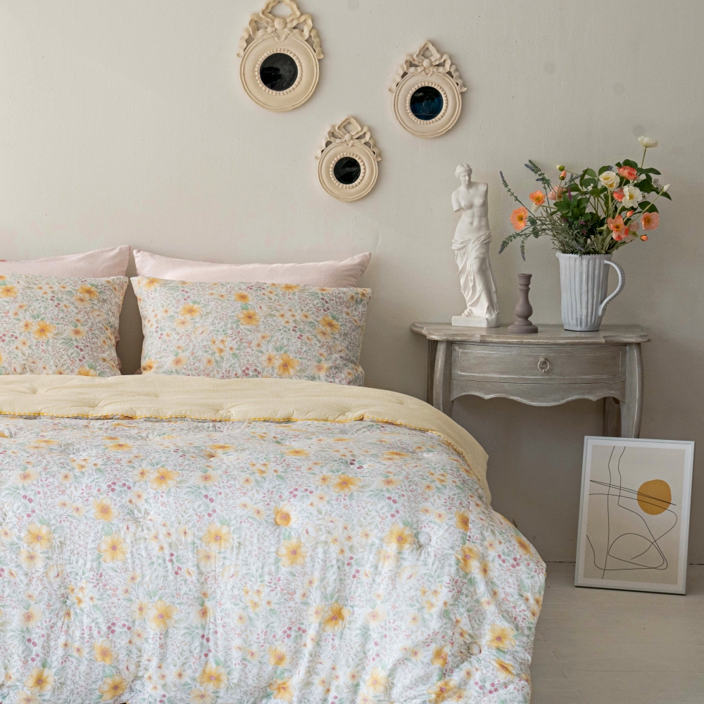 모달 100 플라워 먼지없는 알러지케어 사계절 이불 침구