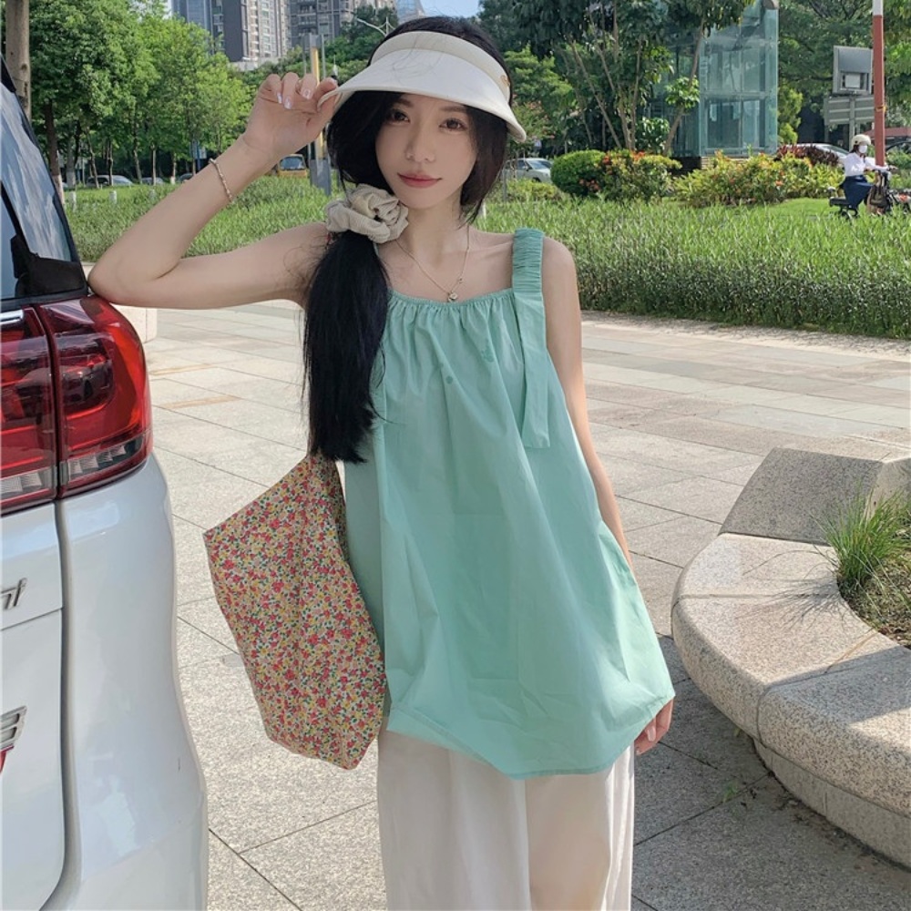 푹쉬면 다행이야 송지효 민소매 탑 나시 심플한 의상 옷 패션 - 메인 이미지