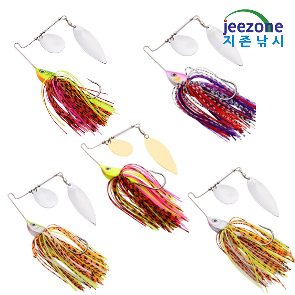 5개 스피너베이트 배스루어 버즈베이트 러버지그 베스루어 - 메인 이미지