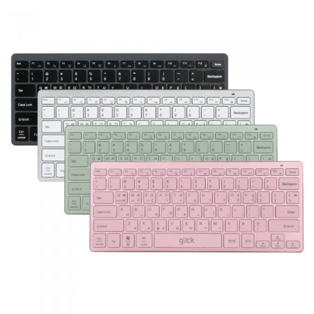 지클릭커 OFFICEPRO 움직이는 마카롱 슬림 라이트 무선 블루투스 키보드 (딥그레이블랙) IOS 맥