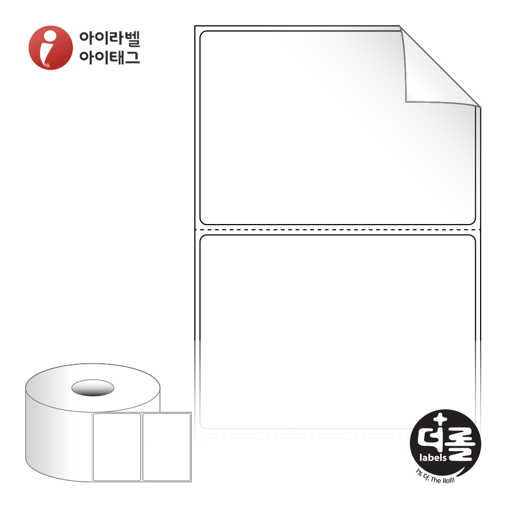 더롤라벨 RS8056RVDT 바코드 라벨지 80x56.267 흰색 시치미 감열지 40지관 1,000라벨 리본 불필요 - 상품 이미지