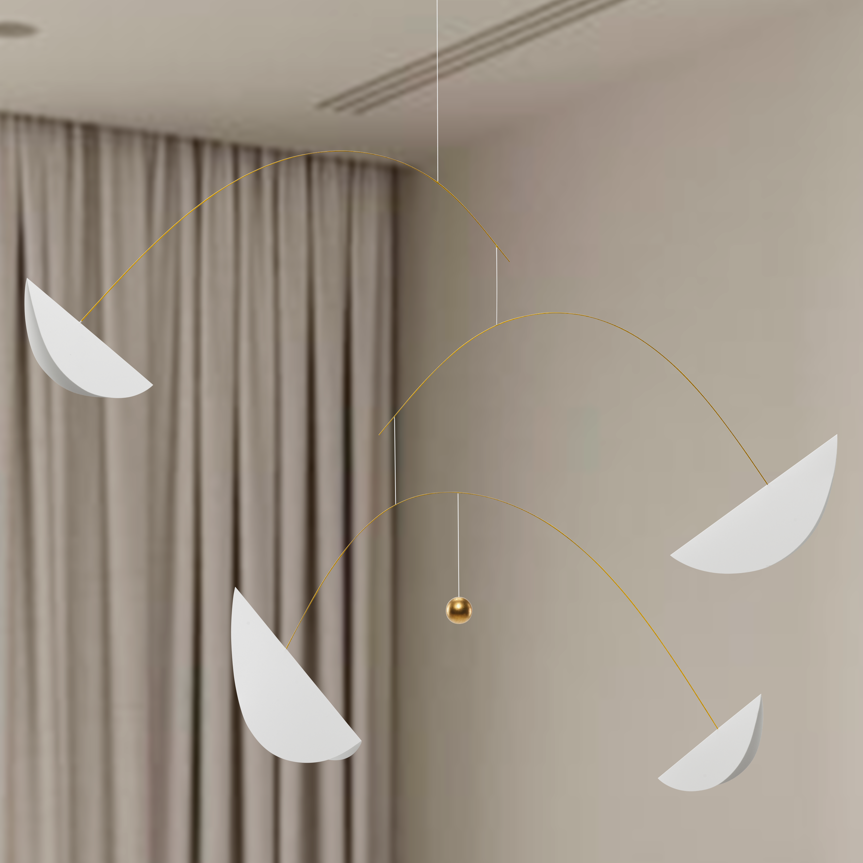 플렌스테드 모빌 생명 화이트&골드 Flensted Mobiles - Life&Thread - 상세 이미지 4
