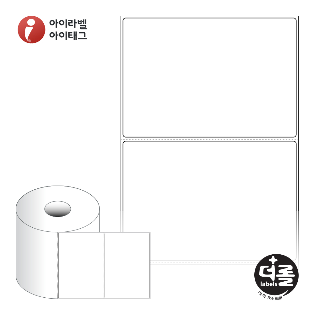 더롤라벨 RS12586DT 바코드 라벨지 125x86 흰색 감열지 40지관 500라벨 리본 불필요 - 상품 이미지