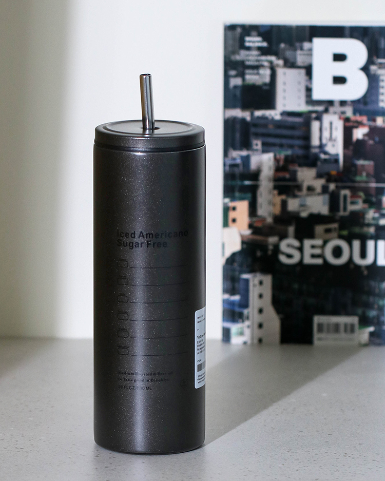 카페 304스텐 슬림 대용량 빨대 텀블러 보온병 700ml 라벨 - 상세 이미지 5