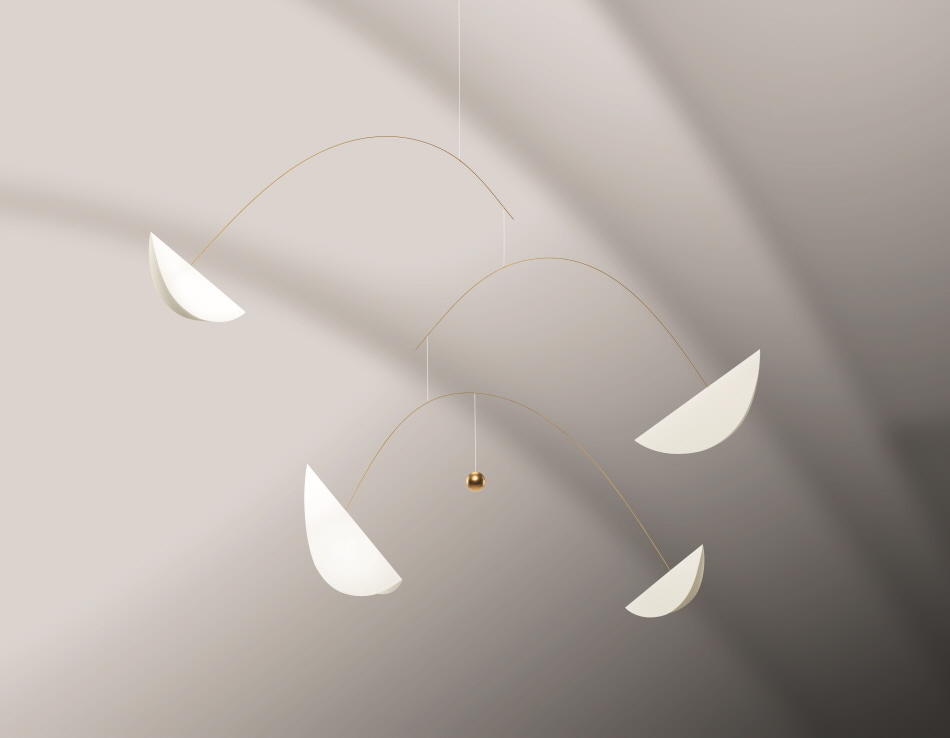 플렌스테드 모빌 생명 화이트&골드 Flensted Mobiles - Life&Thread - 상세 이미지 3