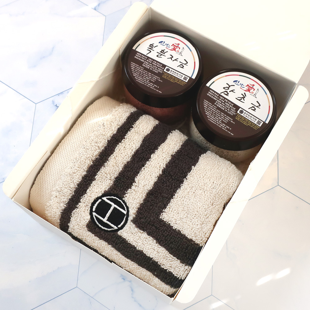 송월호텔H핸드타올&소금 3종세트 조문 장례 49재 칠순 팔순 결혼 답례품 이미지 8