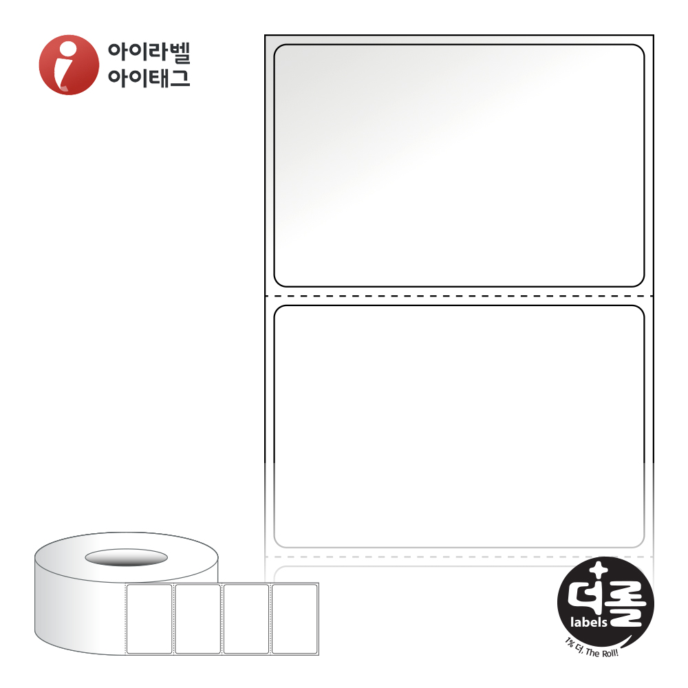 더롤라벨 RL6039LG 바코드 라벨지 60x39.3 흰색 아트 광택 75지관 3,000라벨 리본 필요 - 메인 이미지