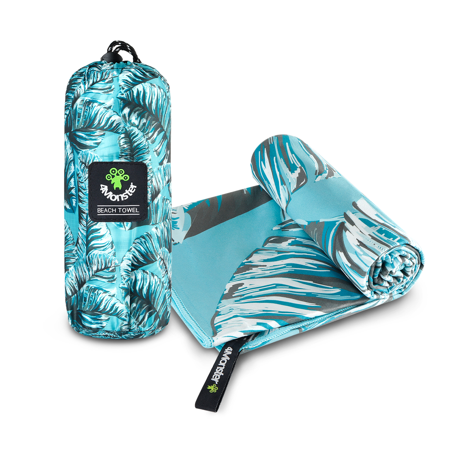 트로피칼 비치타월 파우치 극세사 타월 대형 다용도 수건 아쿠아