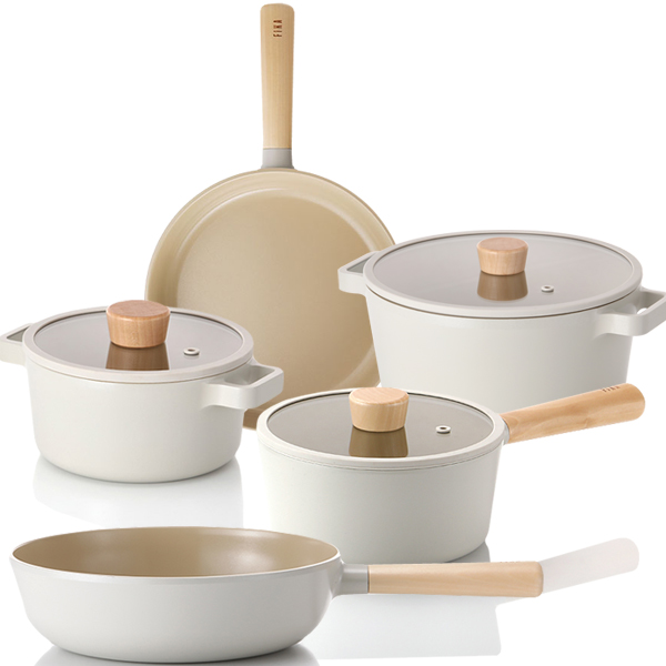네오플램 인덕션 냄비 세트 피카 IH(화이트) 5종 - 메인 이미지