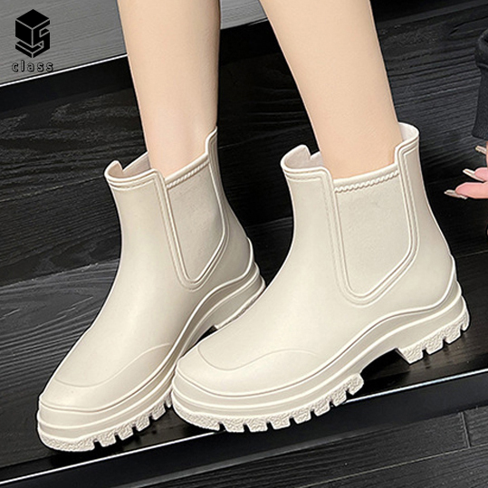 여성 장화 통굽 첼시 레인부츠 (빅사이즈 성인 여름 예쁜 비 미끄럼방지 방수)