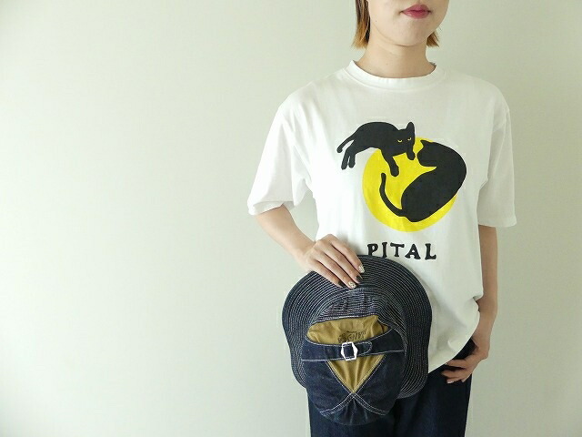 캐피탈 KAPITAL 20 천축 크루 반팔 티셔츠 EK-1451 화이트 - 상세 이미지 3