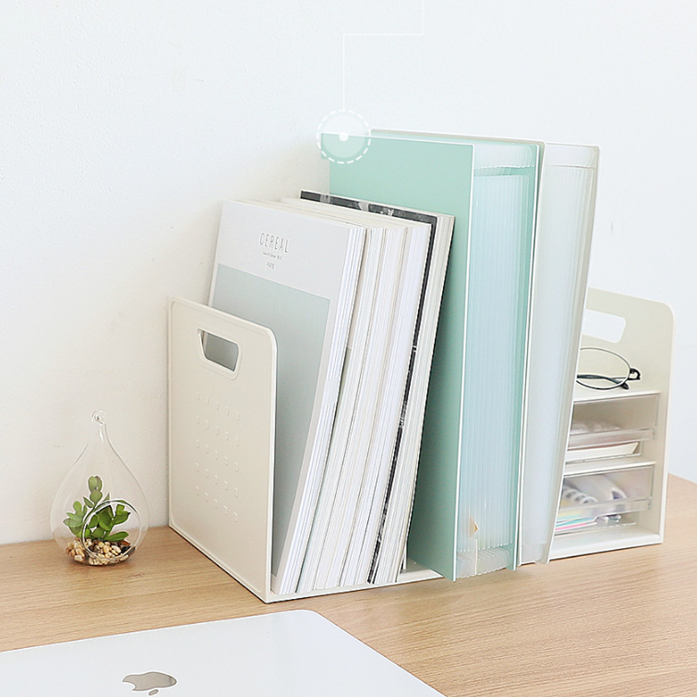 1단책꽂이 책상위 책장 정리선반 사무실 미니서랍장 파일꽂이