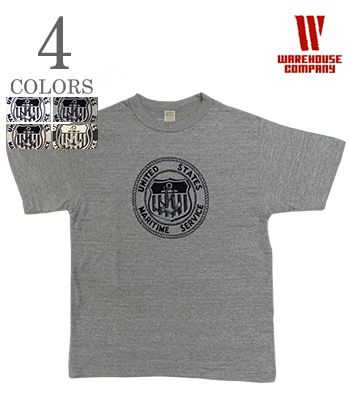 웨어하우스 WARE HOUSE 4601 U.S.MARITIME SERVICE 반팔 티셔츠 - 메인 이미지