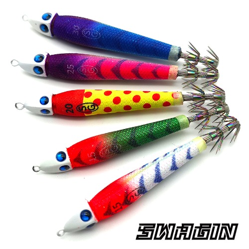 한치 스웨긴 이카페스티발3 이카메탈 오모리그 에기 슷테 봉돌 노랑땡땡이 레드옐로우, 25호 - 상품 이미지