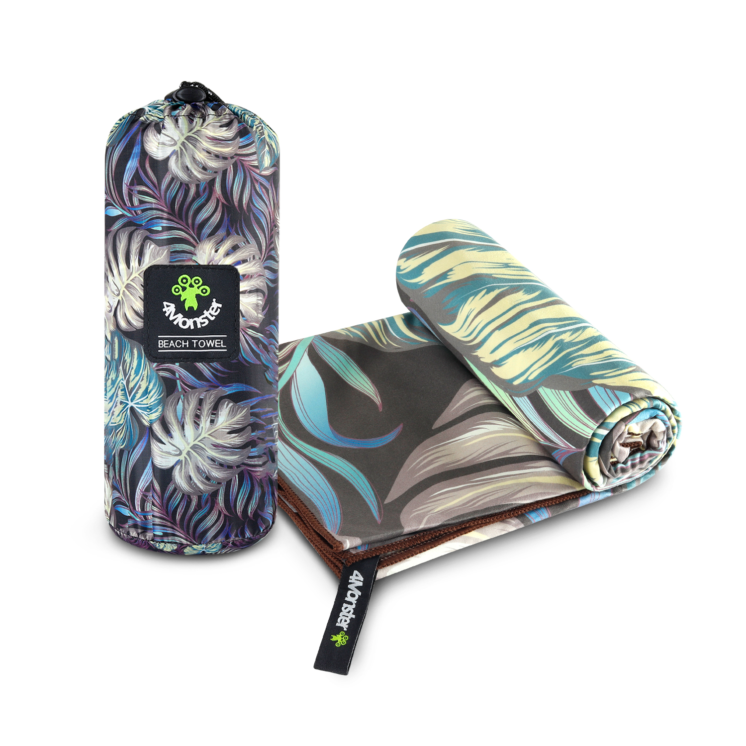 트로피칼 비치타월 파우치 극세사 타월 대형 다용도 수건 바이올렛