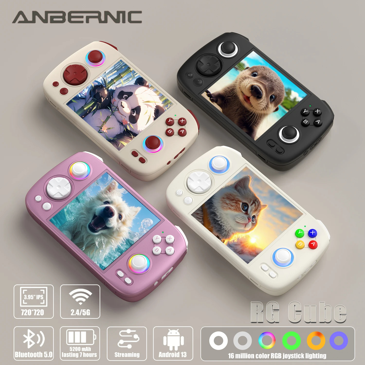 앤버닉 ANBERNIC RG Cube 큐브 레트로 게임 콘솔 조이스틱 컨트롤러 - 상세 이미지 3