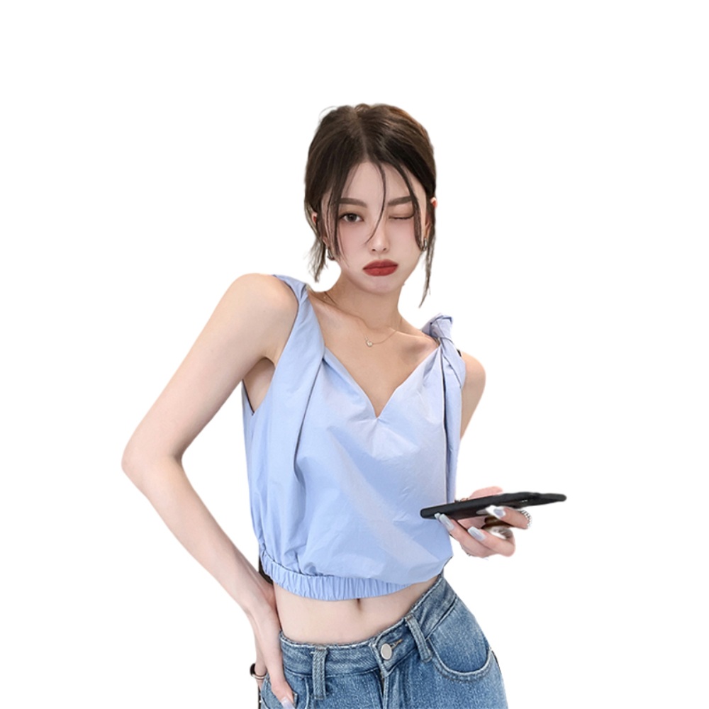 푹쉬면 다행이야 송지효 민소매 탑 코튼 패셔너블 의상 옷 패션 - 상세 이미지 5