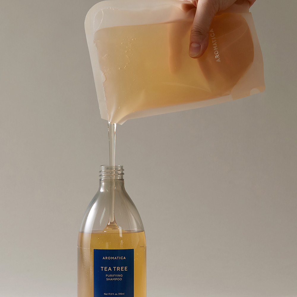 아로마티카 샴푸 400ML & 리필 500ML 세트 (로즈마리 샴푸+리필) 대용량 비건 두피 탈모 냄새 가려움 이미지 4
