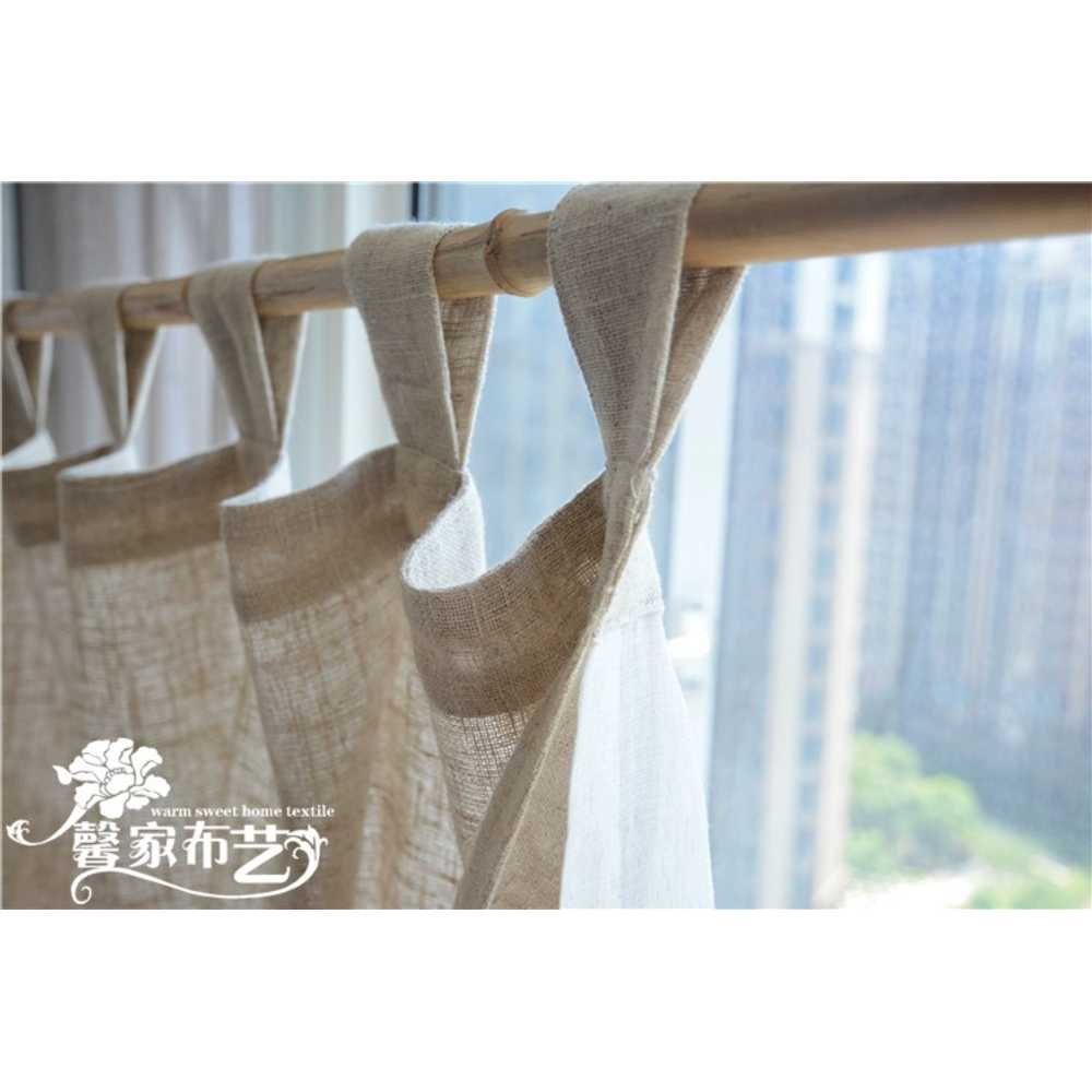 린넨 블라인드 커튼 한옥 가리개 베란다 창문 쉐이드 삼베 롤스크린 130x100 - 상세 이미지 4