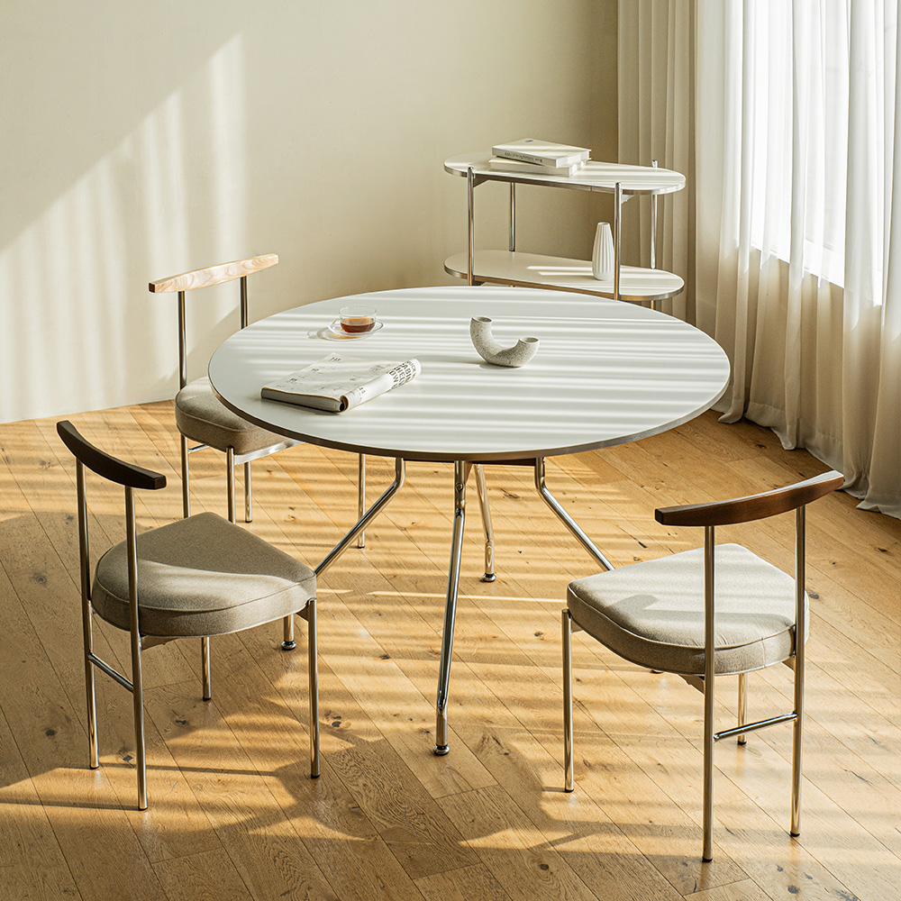 고트 미드센츄리 모던 철제 원형 식탁 테이블 1000