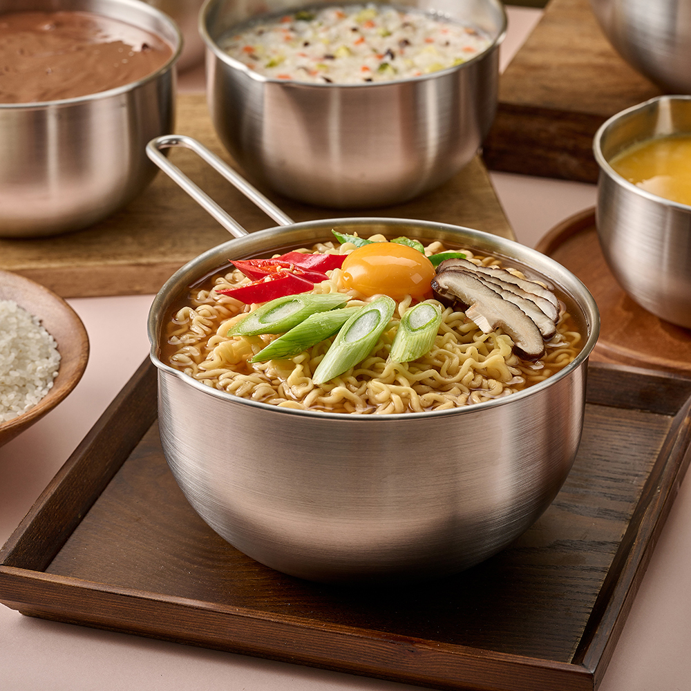 에비히슈테른 레카 계량 멀티팟 편수 스텐냄비 이유식 라면 캠핑 냄비 14